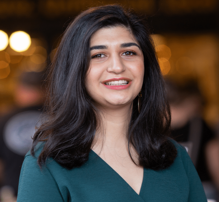 Woman smiling at camera
